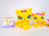 Littlest Pet Shop Rare Yellow Persian Cat #3566 Kitten #1649 Authentic
