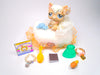 Littlest Pet Shop Rare Cream White Angora Cat #1047 & cute accessories authentic