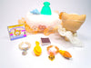 Littlest Pet Shop Rare Cream White Angora Cat #1047 & cute accessories authentic