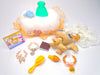 Littlest Pet Shop Rare Cream White Angora Cat #1047 & cute accessories authentic