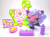 Littlest Pet Shop Purple Blue Glitter Bat #2142 with cute accessories Authentic