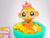 Littlest Pet Shop Rare Baby Monkey Pink Bow #811 with cute accessories