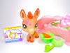 Littlest Pet Shop Rare Brown Flower Donkey #1944 with cute accessories authentic