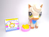 Littlest Pet Shop White Green Eyes Horse #338 with cute accessories authentic