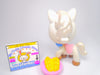 Littlest Pet Shop White Green Eyes Horse #338 with cute accessories authentic