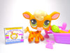 Littlest Pet Shop Brown Green Eyes Cow #1833 with cute accessories authentic