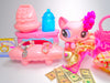 Littlest Pet Shop Pink Walking Destiny Cat #1312 with cute accessories authentic