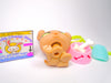 Littlest Pet Shop Brown Boxer Puppy Dog #1353 with cute accessories authentic