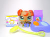 Littlest Pet Shop Rare Brown Boxer Puppy Dog #1197 & cute accessories authentic