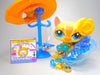 Littlest Pet Shop Yellow Walking Destiny Cat #1546 & cute accessories authentic