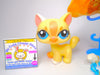 Littlest Pet Shop Yellow Walking Destiny Cat #1546 & cute accessories authentic