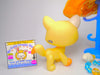 Littlest Pet Shop Yellow Walking Destiny Cat #1546 & cute accessories authentic