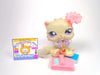 Littlest Pet Shop Rare Grey Flower Persian Cat #609 & accessories authentic