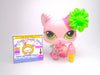Littlest Pet Shop Pink Blythe Licking Paw Cat #1856 & cute accessories authentic