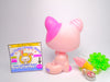 Littlest Pet Shop Pink Blythe Licking Paw Cat #1856 & cute accessories authentic