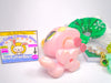 Littlest Pet Shop Pink Mauve Green Eyes Crouching Cat #1489 with accessories