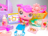 Littlest Pet Shop Rare Mommy Baby Poodle #2497 #2498 #3600 with cute accessories