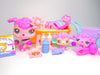 Littlest Pet Shop Rare Mommy Baby Poodle #2497 #2498 #3600 with cute accessories