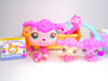 Littlest Pet Shop Rare Mommy Baby Poodle #2497 #2498 #3600 with cute accessories