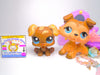 Littlest Pet Shop Rare Brown Collie Dog #893 Puppy #1052 & accessories authentic