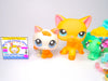 Littlest Pet Shop Short Hair Cat Brooke #339 Kitten #134 with cute accessories