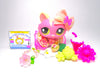 Littlest Pet Shop Rare Pink Crouching Cat #1900 with accessories authentic