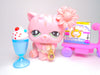 Littlest Pet Shop Pink Persian Cat #460 with cute accessories authentic