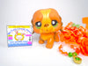 Littlest Pet Shop Rare Brown St. Bernard Dog #1940 & cute accessories authentic