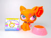 Littlest Pet Shop Orange Licking Paw Music Cat #2875 cute accessories authentic