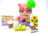 Littlest Pet Shop Rare Mauve Cream Persian Cat #1761 & accessories authentic