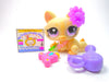 Littlest Pet Shop Yellow Crouching Cat #848 with accessories authentic