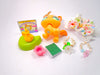 Littlest Pet Shop Yellow Glitter Walking Destiny Cat #626 & cute accessories authentic