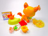 Littlest Pet Shop Yellow Orange Walking Destiny Cat #1137 with cute accessories
