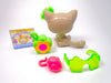 Littlest Pet Shop Sitting Grey Flocked Cat #467 with accessories Authentic