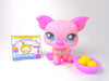 Littlest Pet Shop Pink Blye Eyes Pig #876 with cute accessories authentic