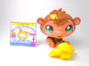 Littlest Pet Shop Brown Blue Eyes Chimpanzee #663 & cute accessories authentic