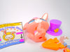 Littlest Pet Shop Rare Pink Blue Eyes Bunny Rabbit #2513 with cute accessories