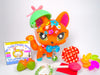 Littlest Pet Shop Rare Glitter Flower Fox #2341 & cute accessories Authentic