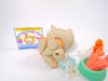Littlest Pet Shop Rare Grey Orange Bunny Rabbit #1036 & cute accessories