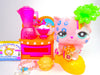 Littlest Pet Shop Rainbow Postcard Persian Cat #1436 with accessories authentic