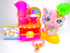 Littlest Pet Shop Rainbow Postcard Persian Cat #1436 with accessories authentic
