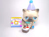 Littlest Pet Shop Siamese Persian Cat #60 with cute accessories authentic