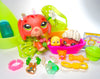 Littlest Pet Shop Mommy Baby Dachshund #3601 #3602 & cute accessories Authentic