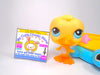 Littlest Pet Shop Yellow French Exclusive Duck #1062 & cute accessories authentic
