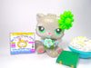 Littlest Pet Shop Grey Green Eyes Persian Cat #82 with accessories authentic
