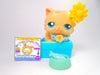 Littlest Pet Shop Variant Cream Persian Cat #380 with cute accessories authentic