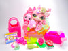 Littlest Pet Shop Rare Pink Walking Cat #1788 with cute accessories authentic