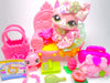 Littlest Pet Shop Rare Pink Walking Cat #1788 with cute accessories authentic
