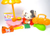 Littlest Pet Shop Black White Flower Dalmatian Dog #469 & accessories authentic
