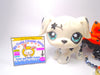 Littlest Pet Shop Black White Flower Dalmatian Dog #469 & accessories authentic